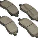 BOSCH BE866H Blue Ceramic Disc Brake Pad Set w/Hardware- Compatible with Select Chrysler 200; Dodge Avenger, Caliber, Stratus; Jeep Compass, Patriot; Mitsubishi Eclipse, Lancer, Outlander +More; FRONT