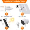 Solar Panel for Google Nest Camera, 2Pack Upgraded Solar Power Charger for Google Nest Cam Indoor & Outdoor(Battery Version), Flexible Solar Panels with IP65 Waterproof 13.1Ft Charging Cable