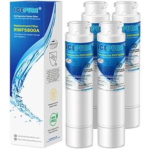 ICEPURE RWF5800A Refrigerator Water Filter Replacement for Frigidaire EPTWFU01, EWF02, Pure Source Ultra II, PureSource Ultra 2, SCWFTCTO, GP006, EPTWFUO1, MR022, JO22, BO022, TH-01, DE022, 1007 4PACK