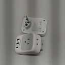 TESSAN 2 Pack Type E F Plug Adapter USB C, Germany France Power Adaptor with 3 USB Charger Ports, 4 AC Outlets Travel Plug for US to Europe EU Spain Iceland Korea Greece Russia German French