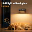 VOLISUN Motion Sensor Stair Light Rechargeable 6 Pack, Night Lights 3 Modes & 3 Color Temperatures, Magnetic Rechargeable Stick-On Lights for Stairs, Hallway, Cabinet(Black)