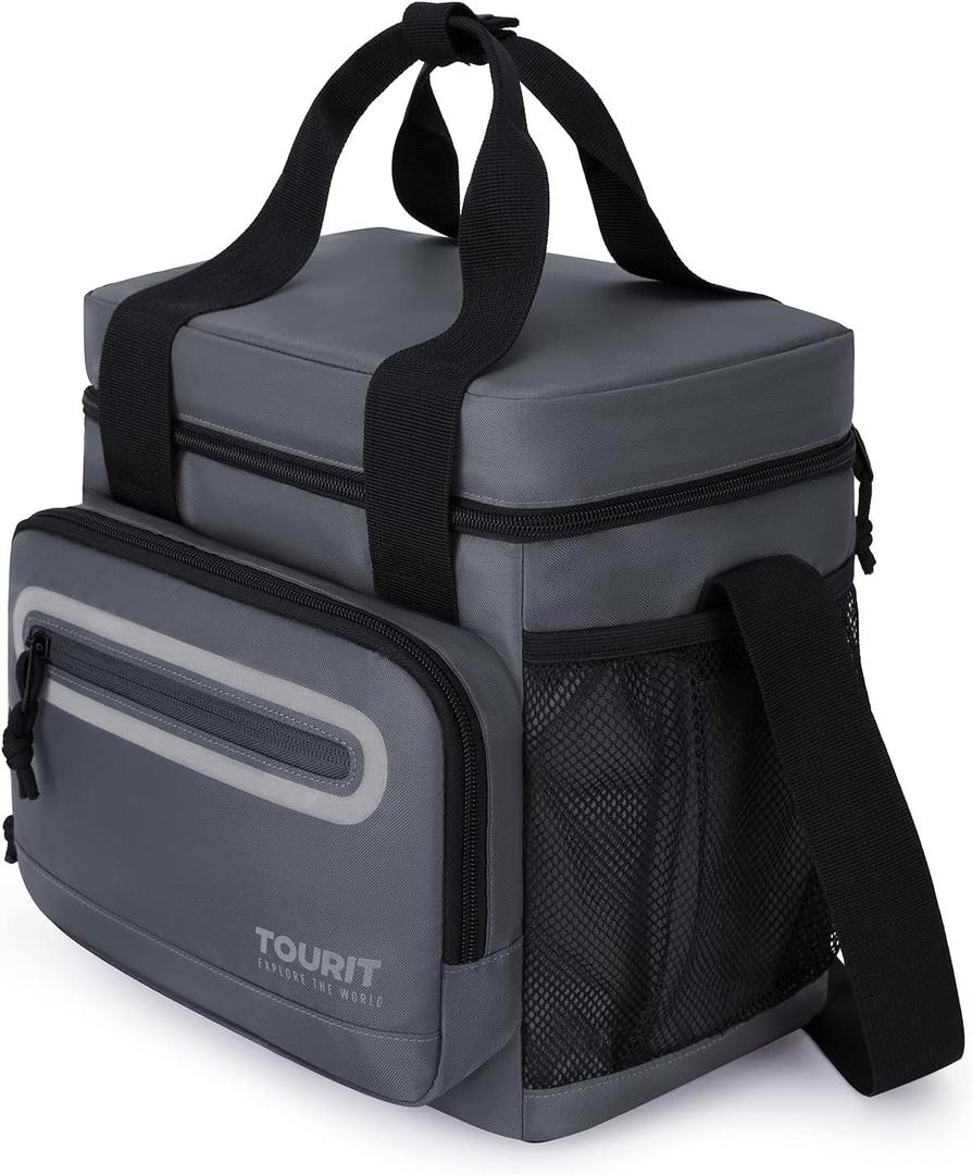 TOURIT Large Lunch Bag 14L Insulated Lunch Box Lunch Cooler for Men Women Work (Dark Gray)