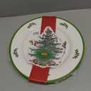 Spode Christmas Tree Melamine Dinner Plate (Set of 4) - 11 Inch Shatterproof Serving Plate for Holiday Meals, Holiday Party - Festive Tableware for Indoor & Outdoor Use, Dishwasher Safe Dinnerware