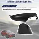 Mirror Lower Cover Trim ＆ Base Kit Right Passenger Side Fit for Mazda CX-5 2015 2016 (With Mirror Light Version), Rearview Wing Bottom Cap Lower Holder Frame House ＆ Triangle Base Assembly