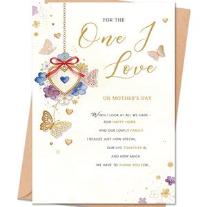 uugtcard Mother's Day Card for Mom Wife, Mothers Day Gift for Daughter Grandma