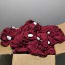 WELMATCH Burgundy Stretch Spandex Chair Covers - 50 PCS Wedding Events Party Universal Dining Decoration Scuba Elastic Chair Covers Good (Burgundy, 50)