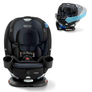 Graco Turn2Me 3-in-1 Rotating Convertible Car Seat, Cambridge, Featuring Headrest and Harness Adjust, Easy Installation and Steel Reinforced Frame