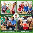 2 x 24 Sets Sport Valentines Gifts Bulk Basketball Soccer Baseball Volleyball Football Valentines Exchange Cards and Keychains (Football)