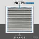 20" X 20" Aluminum Return Filter Grille - Easy Airflow - Linear Bar Grilles [Outer Dimensions: 22.5"w X 22.5"h]