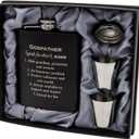 Godfather Gifts from Godchild, Godfather Gift, Will You be my Godparents Proposal, God Parents Presents Proposal, God Father's Present, Baptism, Hip Flask Engraved (Definition)