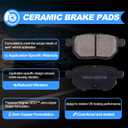 Rear Brake Pads and Rotors Kit for Toyota Corolla 2009-2019, Prius 2010-2013, Lexus CT200h 2011-2013, Pontiac Vibe 2009-2010