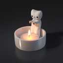 Cat Warming Paws Candleholder with 2 Candles,Kitten Tea Light Holder, Daughter Gifts, Gift for Girls,Lovely Gifts for cat Lovers