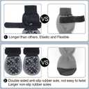 BEAUTYZOO Dog Socks to Prevent Licking for Hardwood Floors -Dog Boots Shoes for Small Medium Large Dogs -Double Side Grips Traction Control Anti Slip Socks for Puppy Doggie Senior Dog, Paw Protector (Black and Gray)