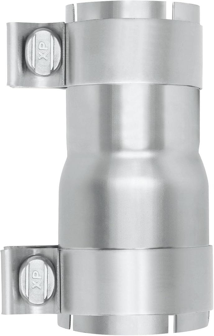 2.25 to 2.5 inch Exhaust Adapter with Clamp Stainless Steel, 2.25" ID to 2.5" ID Exhaust Reducer Connector Pipe with Clamp