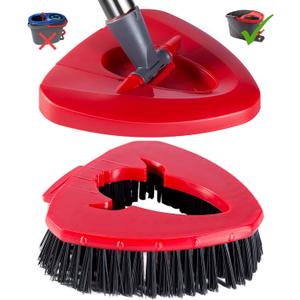 Honeydak 4 Pcs Upgraded Spin Mop Scrub Brush Head Replace Mop Scrubber Head Floor Cleaning Brush, Great for Bathroom, Kitchen, Deck, Tub and Tile