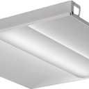 Lithonia Lighting 2x2 LED Troffer Light, BLT Series Low Profile LED Drop in Ceiling Light for Dropped Ceiling with Curved Ribbed Diffuser, 3300 Lumens, 3500K Neutral White