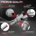 Integrated Internal & External Pipe Threading Tool (1/2" & 3/4" Dies) | New Dual-Function PVC Pipe Threader Kit | Electric Drill Compatible for Leak-Free Plumbing, DIY & Electrical Conduits