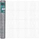 20GA Galvanized Hexagonal Poultry Netting Chicken Wire 48 inches x 25 feet x 1 inch Mesh
