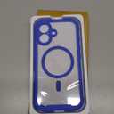 Miracase for iPhone 16 Case 6.1'', [Bubble Free] Full-Body Bumper Phone case with Built-in Full Glass Screen &Lens Protector,No Gap,Compatible with MagSafe,Drop Proof 16 Cover,Blue