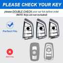 Key Fob Cover for BMW, Leather Car Key Case Shell Protector with Key Chain for 2 5 6 7 Series X1 X2 X3 X5 X6 X7 M5 M6 (CAPPUCCINO, BLADE SIZE)