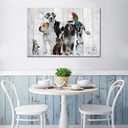 Artsbay Dog Wall Art Animal Painting Pictures Cat Wall Decor for Living Room 24x36inches