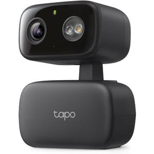 Tapo 1080p Pan/Tilt Indoor/Outdoor Security Camera  Free Person/Baby Cry Detect & Motion Track, 360 View, Color Night Vision, SD/Cloud Storage, Works w/Alexa & Google Home HybridCam 360 (Black)