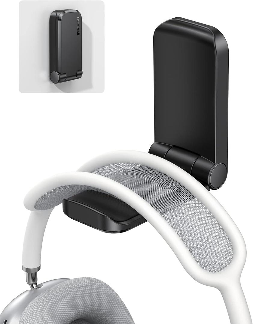 Lamicall Headphone Stand, Sticky Headset Hanger - Adhesive Headphone Holder Hook Mount, Headset Stand Holder Clip Under Desk, Earphone Clamp for Airpods Max, HyperX, Sennheiser, Black Lamicall Headphone Stand, Sticky Headset Hanger - Adhesive Headphone Holder Hook Mount, Headset Stand Holder Clip Under Desk, Earphone Clamp for Airpods Max, HyperX, Sennheiser, Black