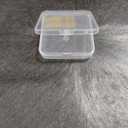 SATINIOR 24 Packs Small Clear Plastic Beads Storage Containers Box with Hinged Lid for Storage of Small Items, Crafts, Jewelry, Hardware (2.76 x 2.76 x 0.67 Inches)