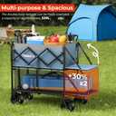 Double Decker Collapsible Wagon with Brakes,Compact with Tailgate