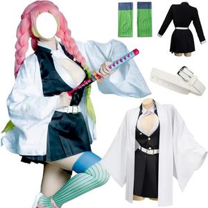Kanroji Mitsuri Costume Kanroji Dress White Coat Uniform Outfit Halloween For Women (Medium)