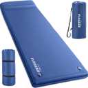 Elegear CumbreX Self Inflating Sleeping Pad, 3.15" Ultra-Thick Memory Foam Camping Pad with Pillow Fast Inflating in 20s Insulated Camping Mattress Pad 4-Season Camp Sleeping Mat for Camp/Travel/Tent, Blue, Single