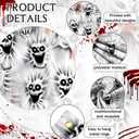 Halloween Garage Door Cover Decorations, Creepy Skeleton Haunted House Party Supplies Large Hanging Backdrop Favors Garage Window Wall 13x6ft