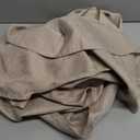 Outdoor Tablecloth with Umbrella Hole - Patio Table Cloth Zippered Round 60 Inch, Linen-Look Polyester Table Cover Water Resistant for Picnic Outside, Natural Color