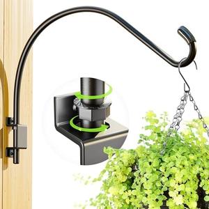 16 Inch Swivel Plant Hanger: Plant Hangers Outdoor, Heavy Duty Hook for Bird Feeder, Plant, Flower Basket, Lantern, Wind Chime & More - Versatile Hanging Brackets Outdoor/Indoor Use Up to 22LB