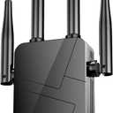 2026 WiFi Extender Signal Booster for Home, 15000sq.ft Wireless Internet Repeater, Long Range WiFi Booster and Signal Amplifier w/Ethernet Port, WiFi Router Extender Support 99% Devices, 1-Tap Setup (Black)