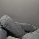 60 Inch Pregnancy Pillow for Sleeping, Extra Large U Shaped Body Pillow, Maternity Pillow for Pregnant Women with Velvet Cover (Dark Grey)