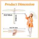 Noamus 8 Pcs 23.6 Inch White Paper Umbrella, Chinese Oiled Paper Parasol Umbrellas, Japanese Decorative DIY Painting Parasol Bulk for Women Wedding Bridal Party Decor Photo Props Craft