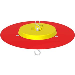 Metal Hummingbird Feeder Shade Cover,11.2 Inch Bird Feeder Umbrella,For Hummingbird Oriole Feeder Sun And Rain Cover.Yellow And Red