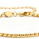 Dainty Gold Bracelets for Women, 18K Real Gold Plated Trendy Gold Chain Bead Bracelets Stackable Minimalist Everyday Jewelry Gift for Women
