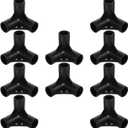 Cabilock Plastic Tube Connectors 3-Way and 4-Way Corner Fittings for Garden Trellis Greenhouse Frame Support Outdoor Patio Lawn 2.55X2.55X2.40 Inch Durable Pvc Pipe Connectors for Gardening