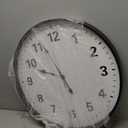 LEIKE Metal Large Wall Clock 24IN Black, Retro Silent Quartz Battery Operated, Decorative for Patio, Kitchen, Living Room, Bedroom, Pool