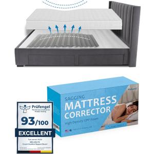 Premium Saggy Mattress Support (Large) Extra Firm Sagging Mattress Support Pad, Firming Pad to Fix Sagging and Sinking and Improve Firmness, Corrector Insert to Help with Back Pain by Meliusly