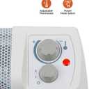 Comfort Zone 1500W Convection Baseboard Heater with Built-In Thermostat, Overheat & Tip-Over Protection, Dent-Proof Ends, Plug-In Portable, Ideal for Home, Bedroom & Office, White