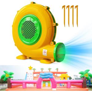 Blower for Bounce House - 1100W Bounce House Blower, Portable and Powerful Air Blowers for Inflatable Water Slide, Commercial Bouncy Castle, Inflatables Arch, Indoor & Outdoor
