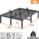 Full Bed Frames,16 Inch Heavy Duty Metal Platform Bed Frame Full Size Support Up to 3500 lbs,No Box Spring Needed,Headboard Compatible,Steel Slat Support,Noise Free,Easy Assembly