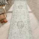LIVEBOX Washable 2.5x8 Runner Rugs for Entryway Bathroom, Boho Kitchen Floor Mats Long Rug Runners for Hallways Non Slip, Farmhouse Low-Pile Carpet Runners for Laundry Room, Taupe