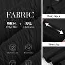 Mens Textured Polo Shirts Short Sleeve Classic Casual Collared Knit Polo Summer Golf Polo Shirts Black (Black, S)