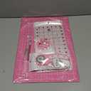 Headley Tools Rotary Cutter Set - 45mm Fabric Cutter, 5 Replacement Rotary Blades, A3 Cutting Mat, Quilting Ruler and Sewing Clips, Craft Knife Set, Ideal for Crafting, Sewing, Patchworking, Pink