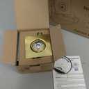  3 Inch Gimbal Recessed Light 8W 5CCT Selectable, 360 Rotatable Square Downlight with Junction Box, Wet Location Dimmable Wafer Lights, 3 Inch 6Pack Gold