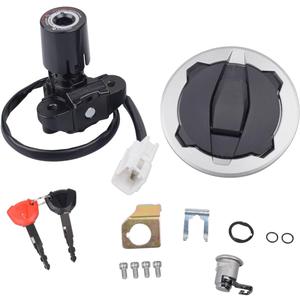 Compatible with Kawasaki Ninja 400 Z400 2018-2023 500 Z500 2024-2025 Motorcycle Ignition Switch Kit Assembly Fuel Gas Cap Tank Cover Key Set
